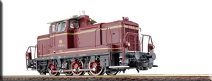 31743 ESU Diesellok H0 V60 114 DB/DFS, altrot, Ep VI, AC/DC