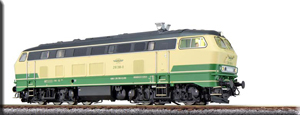 31008 ESU BR218 396  H0 Brohltalbahn beige/grün, Ep VI, AC/DC